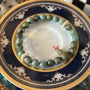 African Turquoise Stretch Bracelet